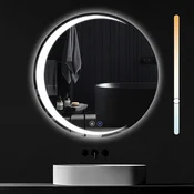 Nettlife NETTLIFE ogledalo za kopalnico z osvetlitvijo, okroglo LED ogledalo IP44, okroglo ogledalo za kopalnico 80 cm z dotikom, (22149685)