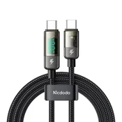 Polnilni in podatkovni 100W USB-C v USB-C kabel Mcdodo CA-3610 - digitalni prikazovalnik - 1.2m - black