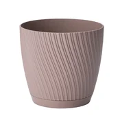 Cvetlični lonec MIKA ECO RECYCLED s podstavkom 270mm sivobež 80792