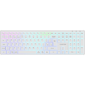 shumee Brezžična tipkovnica CANYON HKB-W11 z dvojnim načinom delovanja, RGB, UK/US, bela