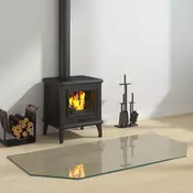 vidaXL Steklena plošča za kamin Transparentno 120 x 60 cm Steklo