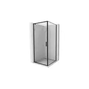 Mexen Exo Nihajna tuš kabina 90 x 90 cm, prozorna, črna - 8181-090-090-70-00