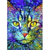 Enjoy - Puzzle Mačka Fiona iz vitraža - 1 000 kosov