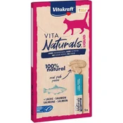 VITAKRAFT Vita Naturals Tečlne Salmon - priboljški za mačke, 5 x 15g