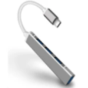 USB HUB Stars Solutions 4 porta USB-C na USB 3.1 sivi