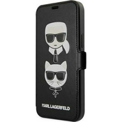 KARL LAGERFELD ovitek KLFLBKSP12LFKICKC za iPhone 12 in 12 Pro knjiga črna - Karl and Choupette