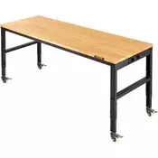 VEVOR Delovna miza O4820L 122x51x104 cm rjava