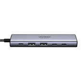 Ugreen UGREEN USB-C HUB 5V1 ZA RAČUNALNIKE HDMI 4K 60HZ 2X USB 3.2 PD 85W