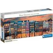Svetleči Amsterdam HQC panorama 1000-delna sestavljanka - Clementoni