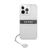 Maska za telefon Guess 4G Stripe Charm za iPhone 13 Pro, Siva