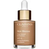 Clarins Face Make-Up Skin Illusion posvetlitveni vlažilni tekoči puder SPF 15 odtenek 30 ml