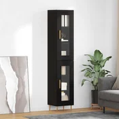 Highboard 2 pcs Crni hrast Stakl
