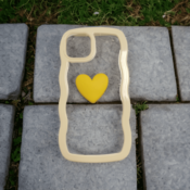 Ovitek Heart Color za Apple iPhone 14, Teracell, rumena