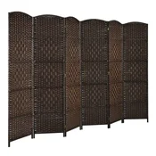 Northix 6-delna sobna pregrada 270x180 cm les papir rjava
