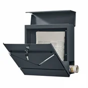 Songmics Poštni nabiralnik 37x105x37 cm antracit