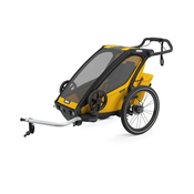 Thule Chariot Sport žuto/crna sportska djecja kolica i prikolica za bicikl za jedno dijete (4u1)