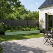Vidaxl Povišana vrtna gredica Pastelno zelena 400 x 40 x 24 cm