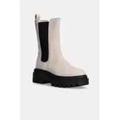 Gležnarji iz nubuka Calvin Klein Jeans FLATFORM CHELSEA BOOT MG NB