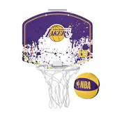 Wilson NBA TEAM MINI HOOP LA LAKERS, tabla s obrucem, ljubicasta WTBA1302LAL