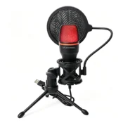 WOZINSKY Wozinsky WM-W111 Studijski USB mikrofon z RGB stojalom, črn