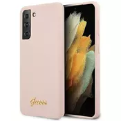 Guess GUHCS21MLSLMGLP S21+ G996 pink hardcase Silicone Script Metal Logo (GUHCS21MLSLMGLP)