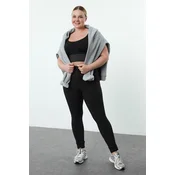 Trendyol Curve Black Brushed Scuba Full Length Sports Leggings