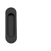 Školjka za drsna vrata MP OVAL FT 3665 AC - brez luknje (BS - mat črna), Brez odprtine, MP BS (mat črna)