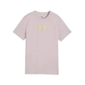 PUMA Essentials Script Glitter Tee Youth, Kids, Misty Pink, 9-10Y