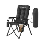 Songmics Kamp stol 70x595x110 cm črne barve