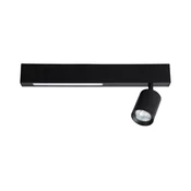 LED Reflektor MAGNET LED/5W/230V + 1xGU10/60W 3000/4000K črna