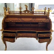 Casa Padrino luxury baroque secretary brown marquetry/gold - Magnificent desk in baroque style - Baroque office furniture - Furniture in baroque style - Baroque office furnishings