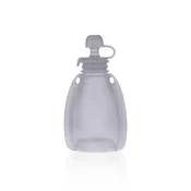 Zopa Silicone Refillable Baby Food Pouch vrečka za hrano 0 m+ Transparent Grey 120 ml