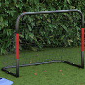 Nogometni gol s mrežom crveno-crni 90 x 48 x 71 cm celicni