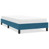 shumee vidaXL Posteljni okvir brez vzmetnice, temno moder, 100x210 cm, žamet