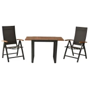 Gardenson Vrtni Set Toblino, 3-Delni, Raztegljiva Miza