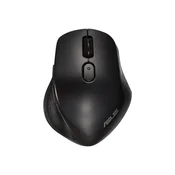 ASUS optična miška MW203, brezžična (2.4GHz) in Bluetooth, 1000/1600/2400 dpi, teža 96 g, tiha, doseg do 10 m, ergonomsko oblikovana za desničarje, Black
