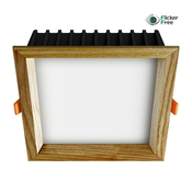 APLED - LED Vgradna svetilka SQUARE LED/12W/230V 4000K 17x17 cm pepel solid les