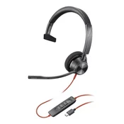 Slušalke za klicni center HP Poly Blackwire C3310 z USB-C povezavo in ergonomskim dizajnom - črne