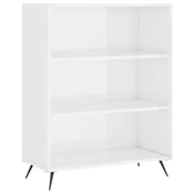 Regal za knjige sjajni bijeli 69,5x32,5x90 cm konstruirano drvo