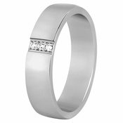Beneto Ženski poročni prstan iz jekla SPD01 (Obseg 53 mm)
