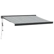 Vidaxl Zložljiva tenda antracit in bela 3,5x2,5 m tkanina in aluminij