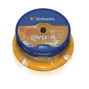 DVD-R disk, AZO, 4,7 GB, 16x, 25 komada, na rolo, VERBATIM 43522