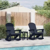 Set lounge namještaja za vrt 3 pcs Mornarsko plava HDPE