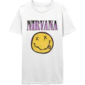 Nirvana Majica Xerox Smiley Pink Unisex White 2XL