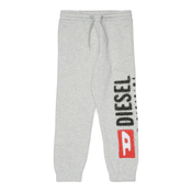 Otroška bombažna trenirka Diesel PANTLI TROUSERS siva barva, J02445