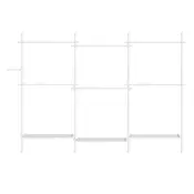 Songmics Oblekalni regal 3 nivoji 335x240x208 cm Bela