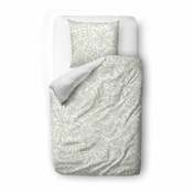 Bijela/svijetlo siva posteljina za krevet za jednu osobu od pamucnog satena 140x200 cm Freezing – Butter Kings