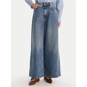 Weekend Max Mara Jeans hlače Abete 2615181101 Mornarsko modra Wide Leg