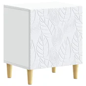 vidaXL Nočna omarica Bela 43 x 34,5 x 50 cm Inženirski les