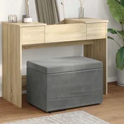 Stolica Tamno siva 61 x 41 x 40 cm Svileni i Fino Radeci Drvo